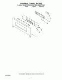 CONTROL PANEL PARTS Diagram and Parts List for KEBC247VWH02  KitchenAid Wall Oven