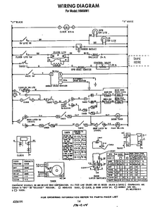 Wiring Diagram Diagram and Parts List for H8858*1  Roper Range