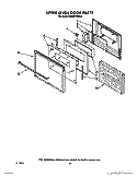 UPPER OVEN DOOR Diagram and Parts List for KEBI241WBL0  KitchenAid Wall Oven