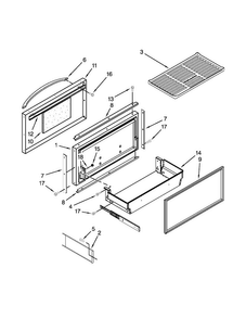 Freezer Door And Basket Parts Diagram and Parts List for KBLC36FTS08  KitchenAid Refrigerator
