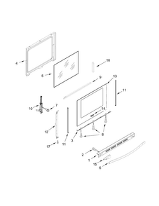 Door Parts Diagram and Parts List for WFG715H0EE1  Whirlpool Range