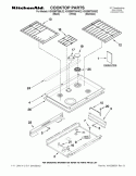 COOKTOP PARTS Diagram and Parts List for KGSS907SBL02  KitchenAid Range