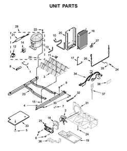 Unit Parts Diagram and Parts List for 10650049714  Kenmore Refrigerator