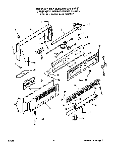 Backguard Diagram and Parts List for 1393*3A  Roper Range