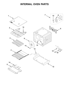 Internal Oven Parts Diagram and Parts List for KDRS407VSS05  KitchenAid Range