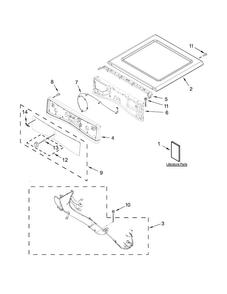 Top And Console Parts Diagram and Parts List for WGD7590FW0  Whirlpool Dryer