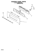 CONTROL PANEL PARTS Diagram and Parts List for YKEMC308KM02  KitchenAid Microwave Oven Combo