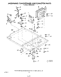 MICROWAVE TRANSFORMER AND CAPACITOR Diagram and Parts List for KEMS375SBL1  KitchenAid Microwave Oven Combo