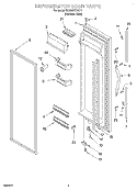 REFRIGERATOR DOOR Diagram and Parts List for GD25SFCHS11  Whirlpool Refrigerator