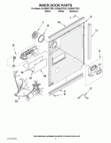 INNER DOOR PARTS Diagram and Parts List for GU3000XTXQ3  Whirlpool Dishwasher