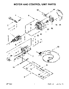 Motor And Control Unit Parts Diagram and Parts List for 5KSM195PSBBE0  KitchenAid Mixer