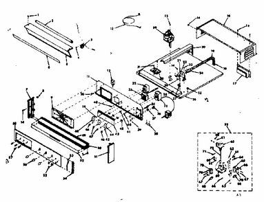 Control Section Diagram and Parts List for 8504277340  Kenmore Range