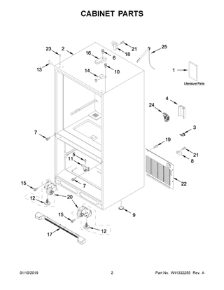 Part Location Diagram of W11306932 Whirlpool Energy Guide