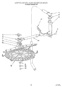 UPPER WASH AND RINSE Diagram and Parts List for KUDJ230YAL1  KitchenAid Dishwasher