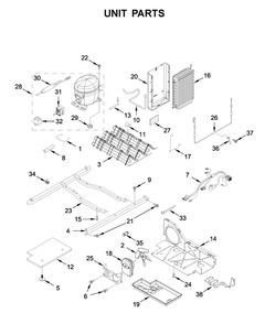 Unit Parts Diagram and Parts List for WRS315SDHM05  Whirlpool Refrigerator
