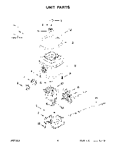 Unit Parts Diagram and Parts List for KSB1325YVB0  KitchenAid Blender