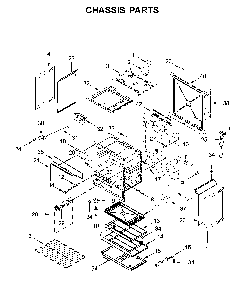Chassis parts Diagram and Parts List for 66475113611  Kenmore Range