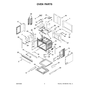 Oven Diagram and Parts List for KOCE500EBS22  KitchenAid Microwave Oven Combo
