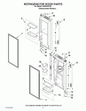Part Location Diagram of WPW10451500 Whirlpool Refrigerator Door Bin