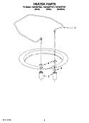 HEATER PARTS Diagram and Parts List for KUDU03STBL1  KitchenAid Dishwasher