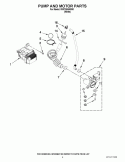 PUMP AND MOTOR PARTS Diagram and Parts List for IFW7300WW01  Inglis Washer