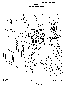 Lower Body Diagram and Parts List for N9608*0  Roper Range