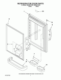 REFRIGERATOR DOOR PARTS Diagram and Parts List for GB2SHTXTB02  Whirlpool Refrigerator