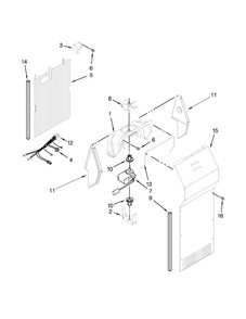 Air Flow Parts Diagram and Parts List for 10641159212  Kenmore Refrigerator