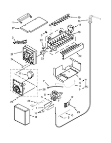 Icemaker Parts Diagram and Parts List for KSSC48QVS10  KitchenAid Refrigerator