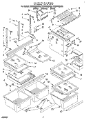SHELF, LIT/OPTIONAL Diagram and Parts List for ET22DQRDB00  Whirlpool Refrigerator