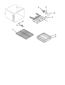 Element-broil/rack Diagram and Parts List for GJP84800  Whirlpool Range