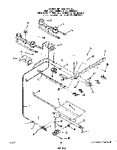 Burner Diagram and Parts List for 1305*0A  Roper Range