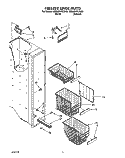 FREEZER LINER Diagram and Parts List for 4ED22DWXTF00  Whirlpool Refrigerator