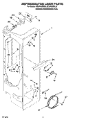 REFRIGERATOR LINER PARTS Diagram and Parts List for EC3JHAXRL00  Whirlpool Refrigerator