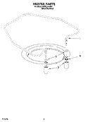 HEATER PARTS Diagram and Parts List for KUDL01ILBS2  KitchenAid Dishwasher