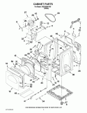 CABINET PARTS Diagram and Parts List for WGD8600YW0  Whirlpool Dryer