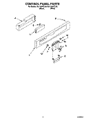 CONTROL PANEL PARTS Diagram and Parts List for GU1108XTLQ0  Whirlpool Dishwasher