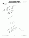 DOOR AND PANEL PARTS Diagram and Parts List for GU3600XTVB2  Whirlpool Dishwasher