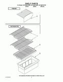 SHELF PARTS Diagram and Parts List for W5TXEWFWT00  Whirlpool Refrigerator