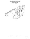 CONTROL PANEL PARTS Diagram and Parts List for YGY399LXUQ06  Whirlpool Range