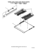 THIRD LEVEL RACK AND TRACK PARTS Diagram and Parts List for KUDE60FXBL4  KitchenAid Dishwasher