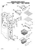 FREEZER LINER PARTS Diagram and Parts List for KSCS25INSS00  KitchenAid Refrigerator