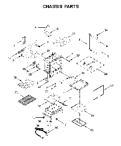 Chassis parts Diagram and Parts List for WFG975H0HZ1  Whirlpool Range
