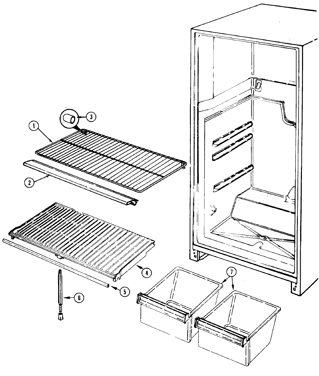 06 - SHELVES & ACCESSORIES Diagram and Parts List for RB171PLW  Whirlpool Refrigerator