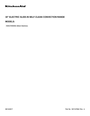 01 - Cover Sheet Diagram and Parts List for KSEG700EBS2  KitchenAid Range