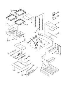 Part Location Diagram of WPW10565995 Whirlpool Electronic Control Board