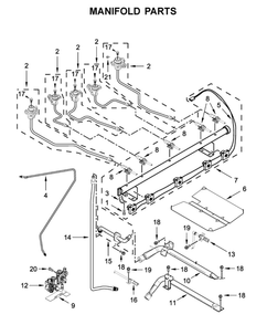 Manifold Parts Diagram and Parts List for WFG770H0FZ1  Whirlpool Range