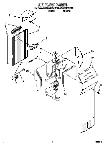 Air Flow Diagram and Parts List for 4YED22PQFW00  Whirlpool Refrigerator