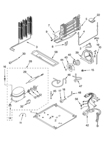 Unit Diagram and Parts List for KTRA22ELBT01  KitchenAid Refrigerator
