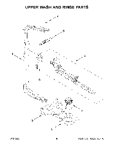Upper Wash And Rinse Parts Diagram and Parts List for KDFE204KBL1  KitchenAid Dishwasher